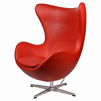 кресло arne jacobsen style egg chair красное в Туле