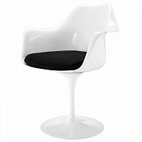 стул eero saarinen style tulip armchair черная подушка в Туле