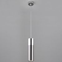 подвесной светильник eurosvet double topper 50135/1 led хром/черный жемчуг в Туле