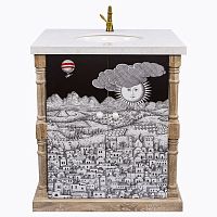 тумба с раковиной старый город снег fornasetti в Туле