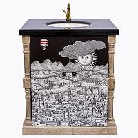 тумба с раковиной старый город нуар fornasetti в Туле