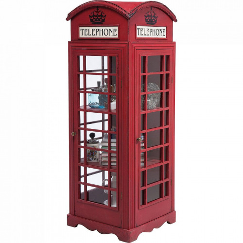 шкаф-витрина london telephone красный в Туле