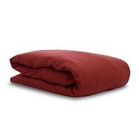 пододеяльник изо льна бордового цвета essential 150х200 в Туле