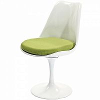 стул eero saarinen style tulip chair зеленая подушка в Туле