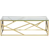 стол журнальный h-bridge gold 120*60*40см золотой в Туле