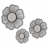 зеркальное панно декоративное цветы 3 штуки bouquet в Туле