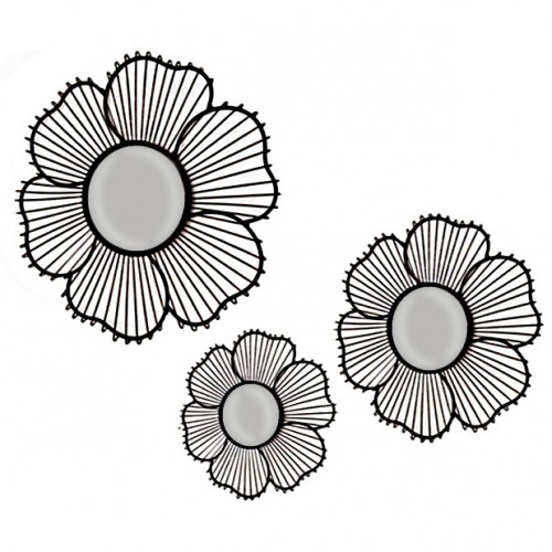 зеркальное панно декоративное цветы 3 штуки bouquet в Туле