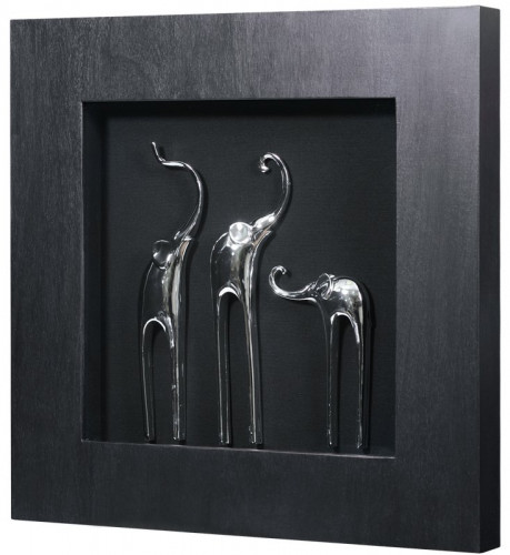 панно "три слона 2 (черная рама)" в Туле