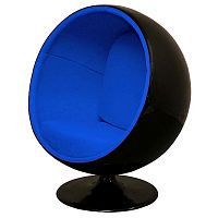 кресло eero ball chair синее с черным в Туле