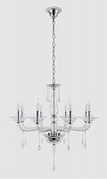 подвесная люстра crystal lux monica sp8 chrome/transparent в Туле