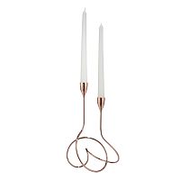 подсвечник медный металлический на 2 свечи loop, 28 см в Туле